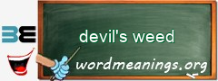 WordMeaning blackboard for devil's weed
